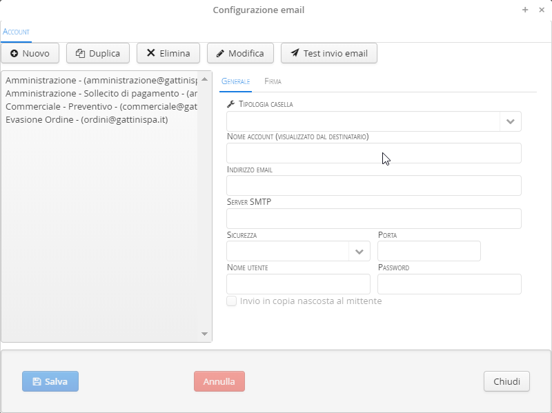 Alias e configurazione mail impresacloud
